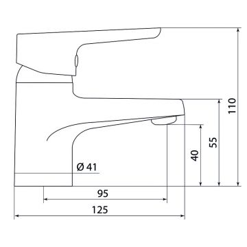 Смеситель Славен (Slaven) для умывальника с литым изливом (СЛ-ОД-З10) хром