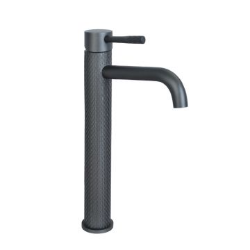 Смеситель Славен (Slaven) для умывальника с высоким корпусом, серый (СЛ-ОД-Д15)