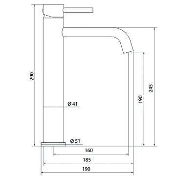 Смеситель Славен (Slaven) для умывальника с высоким корпусом, серый (СЛ-ОД-Д15)