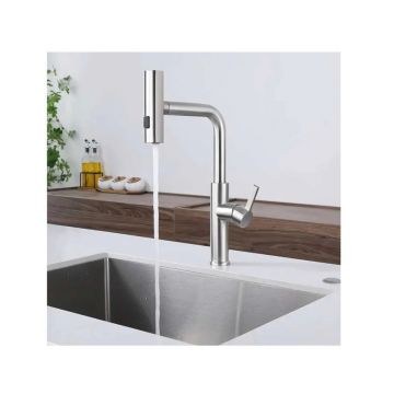 Смеситель для кухни ПСМ-Профсан (Profan) STEEL с выдвижной лейкой (PSM-300-96 ) нержавеющая сталь