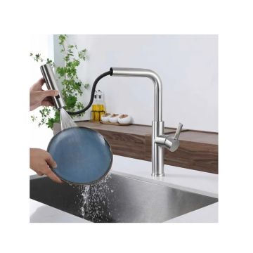 Смеситель для кухни ПСМ-Профсан (Profan) STEEL с выдвижной лейкой (PSM-300-96 ) нержавеющая сталь