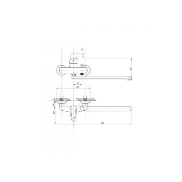 Смеситель для ванны с душем Tsarberg (Царьберг) (TSB-942-1202) тип См-ВУОРНШлА хром