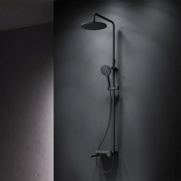 Душевая система Am.Pm (Ам.Пм) Like полка для ванны и душа штанга 1030-1460 мм, верхний душ 220 мм, F0780722