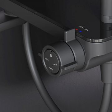 Душевая система Am.Pm (Ам.Пм) Like полка для ванны и душа штанга 1030-1460 мм, верхний душ 220 мм, F0780722