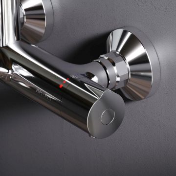 Душевая система Am.Pm (Ам.Пм) Like смеситель для ванны и душа с термостатом, верхний душ d 250 мм, ручной душ, хром, F0780564