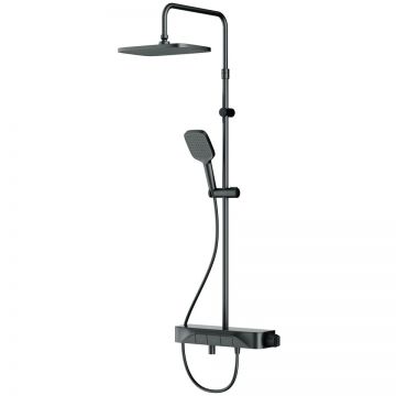 Душевая система Am.Pm (Ам.Пм) Func смеситель-полка, душ.штанга, верхний квадратный душ, ручной душ, F078F322