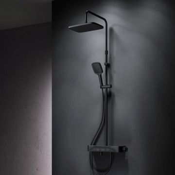 Душевая система Am.Pm (Ам.Пм) Func смеситель-полка, душ.штанга, верхний квадратный душ, ручной душ, F078F322