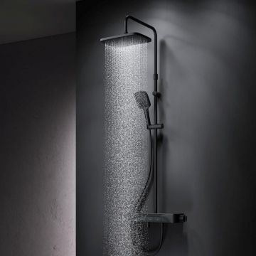 Душевая система Am.Pm (Ам.Пм) Func смеситель-полка, душ.штанга, верхний квадратный душ, ручной душ, F078F322