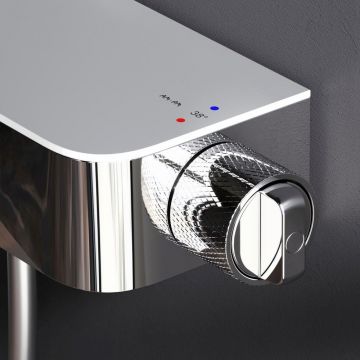 Душевая система Am.Pm (Ам.Пм) Func хром, смеситель-полка для ванны и душа душевая штанга, верхний квадратный душ, ручной душ, F078F300