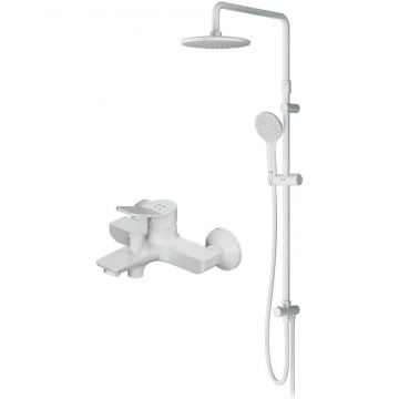 Набор для ванной Am.Pm (Ам.Пм) X-Joy пластик, верхний душ 220 мм, ручной душ 110 мм, белый, F43885A14