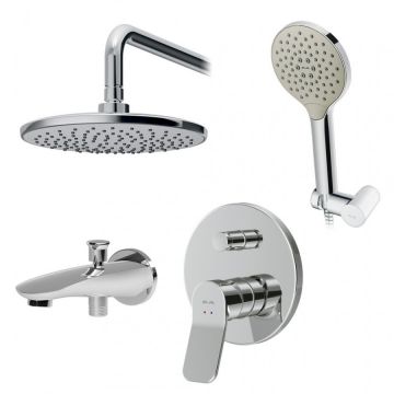 Набор для ванной Am.Pm (Ам.Пм) X-Joy (смеситель для ванны/душа, держатель верхнего душа, душевой набор) хром FB85A10020