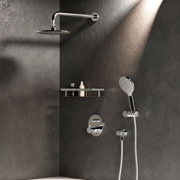 Набор смесителей для душа Am.Pm (Ам.Пм) X-Joy (смеситель для ванны и душа, верхний душ, ручной душ) хром FT85A1RH10