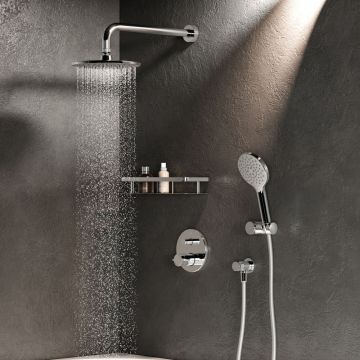 Набор смесителей для душа Am.Pm (Ам.Пм) X-Joy (смеситель для ванны и душа, верхний душ, ручной душ) хром FT85A1RH10