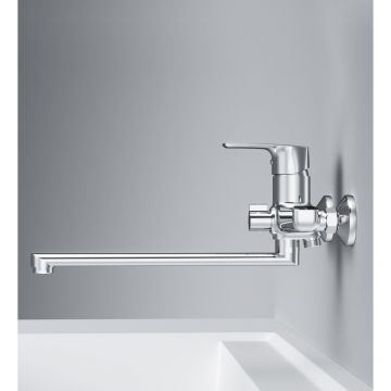 Смеситель для ванны и душа Am.Pm (Ам.Пм) Gem излив 320 мм, хром, F90A90000