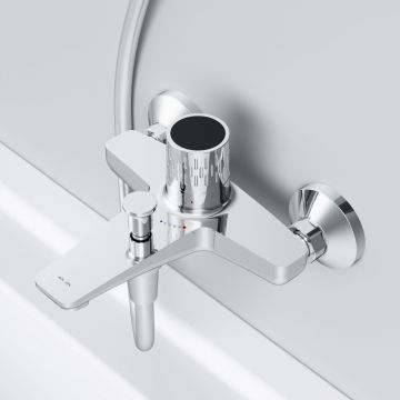 Смеситель для ванны и душа Am.Pm (Ам.Пм) Gem хром, индикация температуры. F90A10400