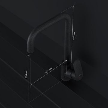 Смеситель для кухни Am.Pm (Ам.Пм) Like G-образный излив, черный, F8006022