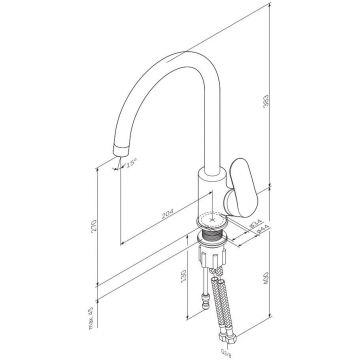 Смеситель для кухни Am.Pm (Ам.Пм) Like сатин, канал для питьевой воды, F8007711