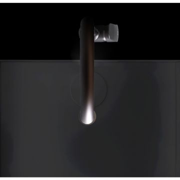 Смеситель для кухни Am.Pm (Ам.Пм) Like хром, гибкий излив, черный, канал для питьевой воды, F8007802