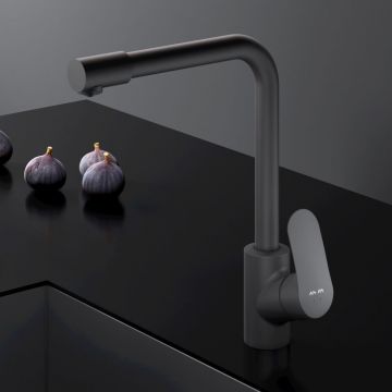 Смеситель для кухни Am.Pm (Ам.Пм) Like L-излив, черный матовый, F8005722