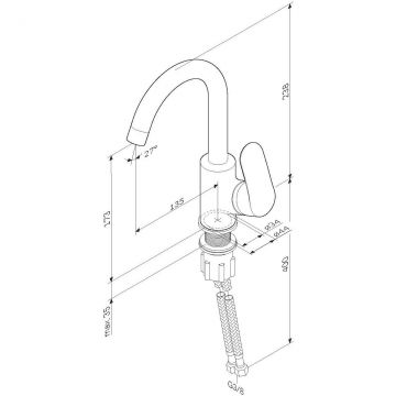 Смеситель для умывальника Am.Pm (Ам.Пм) Like хром, поворотный излив, 1 шт, F8002700