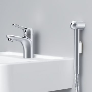 Смеситель для умывальника Am.Pm (Ам.Пм) Sunny хром, гигиенический душ, F85C03000