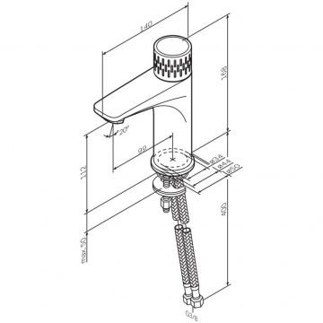 Смеситель для умывальника Am.Pm (Ам.Пм) Gem хром, индикация температуры, F90A02400