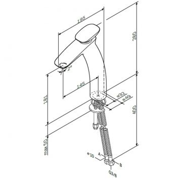 Смеситель для умывальника Am.Pm (Ам.Пм) Spirit V2.0, высокий, хром, F70A92000