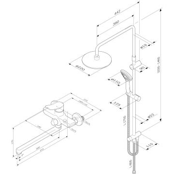 Душевая система Am.Pm X-Joy F40885A94 хром