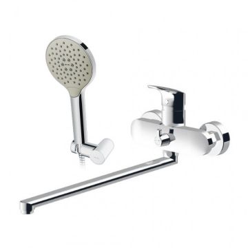 Смеситель Am.Pm (Ам.Пм) для ванны с длинным изливом и душевым набором Like F8095000 хром