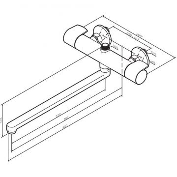 Смеситель Am.Pm (Ам.Пм) для ванны и душа с термостатом X-Joy F85A50900 хром
