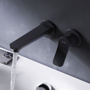 Смеситель Am.Pm (Ам.Пм) для раковины, монтируемый в стену X-Joy F85A72622 черный