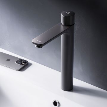 Смеситель Am.Pm (Ам.Пм) для раковины, высокий, нажимной TouchReel X-Joy F85A92522 черный