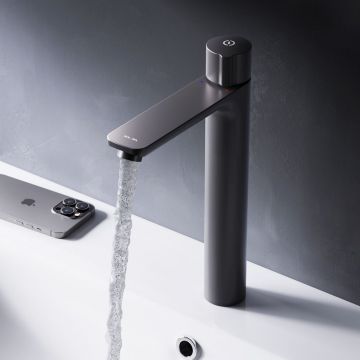 Смеситель Am.Pm (Ам.Пм) для раковины, высокий, нажимной TouchReel X-Joy F85A92522 черный