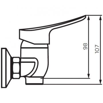 Смеситель Dorff (Дорфф) для душа Norma D1020000 хром