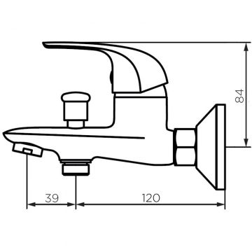 Смеситель Dorff (Дорфф) для ванны и душа Stark D1101000 хром