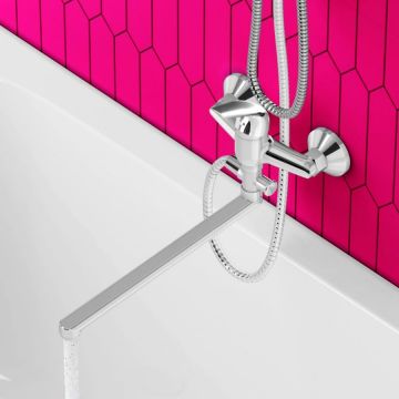 Смеситель Dorff (Дорфф) для ванны и душа с длинным изливом Stark D1109500 хром