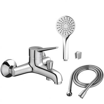 Смеситель Dorff (Дорфф) для ванны и душа с душевым набором Optima D2010008 хром