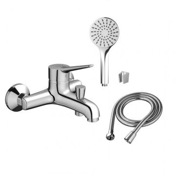 Смеситель Dorff (Дорфф) для ванны и душа с душевым набором Optima D2010008 хром