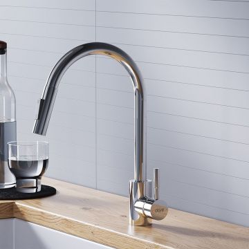 Смеситель Dorff (Дорфф) для кухни с вытяжным изливом Logic D3007500 хром