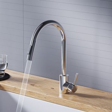 Смеситель Dorff (Дорфф) для кухни с вытяжным изливом Logic D3007500 хром