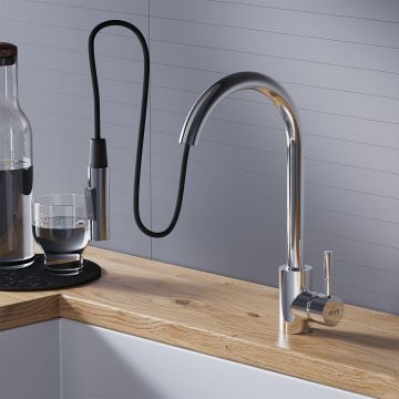 Смеситель Dorff (Дорфф) для кухни с вытяжным изливом Logic D3007500 хром