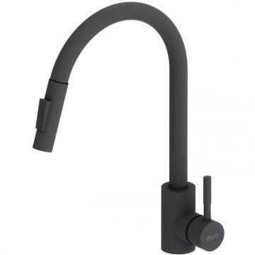 Смеситель Dorff (Дорфф) для кухни с вытяжным изливом Logic D3007522 черный