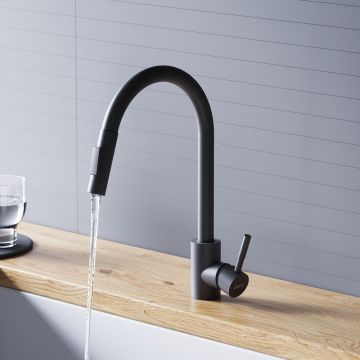 Смеситель Dorff (Дорфф) для кухни с вытяжным изливом Logic D3007522 черный