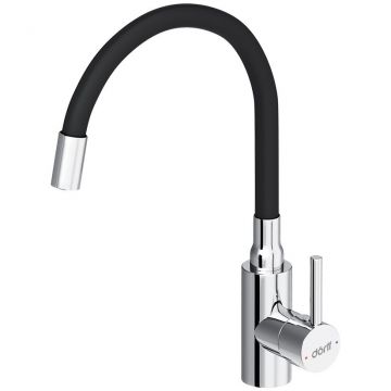 Смеситель Dorff (Дорфф) для кухни с гибким изливом Logic D3007622 черный