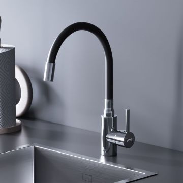 Смеситель Dorff (Дорфф) для кухни с гибким изливом Logic D3007622 черный
