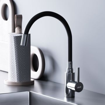 Смеситель Dorff (Дорфф) для кухни с гибким изливом Logic D3007622 черный