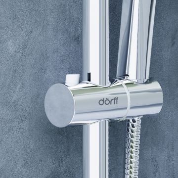 Душевая система Dorff (Дорфф) Norma, хром, квадратные лейки, серый, D0712000