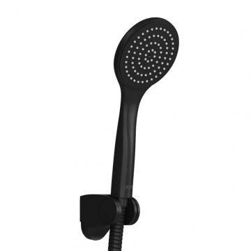 Душевой набор Dorff (Дорфф) Comfort, лейка 1f, шланг, держатель, черный, D0208000BL