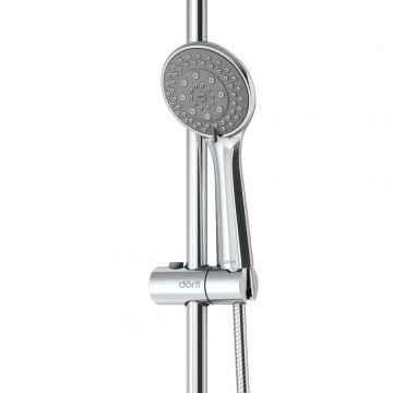 Душевой комплект Dorff (Дорфф) Norma, ручной душ 5 функций, стойка 600 мм, шланг 175 мм, хром, серый, D0101000