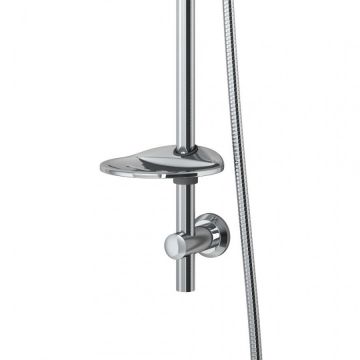 Душевой комплект Dorff (Дорфф) Norma, ручной душ 5 функций, стойка 600 мм, шланг 175 мм, хром, серый, D0101000